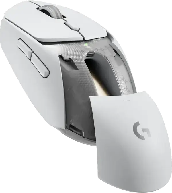Logitech G309 LIGHTSPEED Wireless Gaming Mouse, White, HERO 25K Sensor 25,600 DPI, LIGHTFORCE Hybrid Switches, Bluetooth, PowerPlay Compatible, 86g