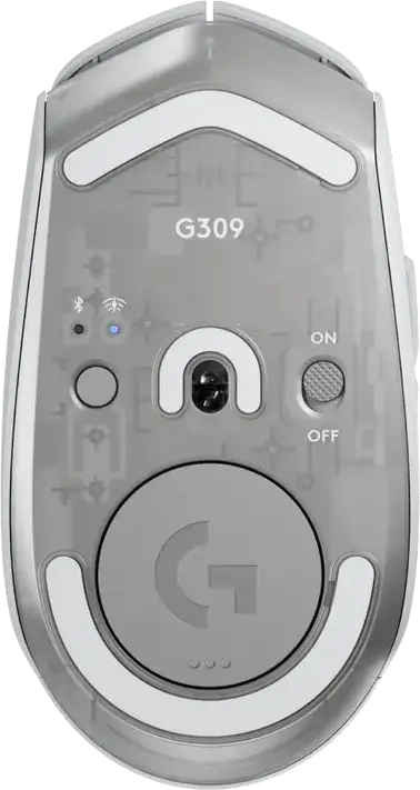 Logitech G309 LIGHTSPEED Wireless Gaming Mouse, White, HERO 25K Sensor 25,600 DPI, LIGHTFORCE Hybrid Switches, Bluetooth, PowerPlay Compatible, 86g
