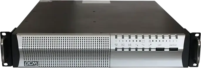 UPS PowerCom SRT-1500 Line-Interactive 1500VA 1350W Pure Sine Wave Rackmount Sursa Neinterruptibila Alimentare cu AVR Panou LCD USB 8x IEC-320