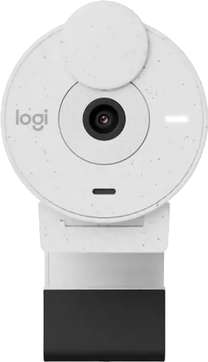 Logitech BRIO 300 Webcam 1080p Full HD, 2MP, Fixed Focus, Integrated Privacy Shutter, Noise Reducing Mic, USB-C, White, Windows, macOS, Chrome OS