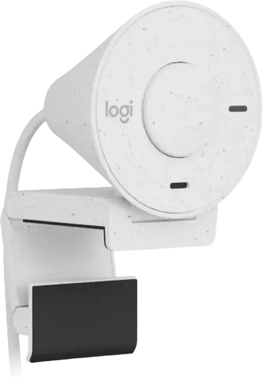 Logitech BRIO 300 Webcam 1080p Full HD, 2MP, Fixed Focus, Integrated Privacy Shutter, Noise Reducing Mic, USB-C, White, Windows, macOS, Chrome OS