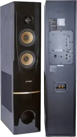 Sistem Boxe Tower Stereo F&D T-88X 2.0, 300W RMS, Design Acustic pe 3 Caii, Bluetooth 4.2, HDMI ARC, Optic, AUX, USB, SD, Radio FM, MDF Negru