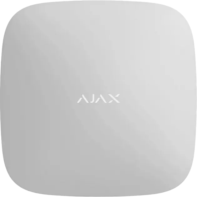 Ajax Hub Intelligent Security Control Panel, Jeweller 868 MHz Radio Technology, Ethernet & 2G, Grade 2 Certification, White, Interior Installation