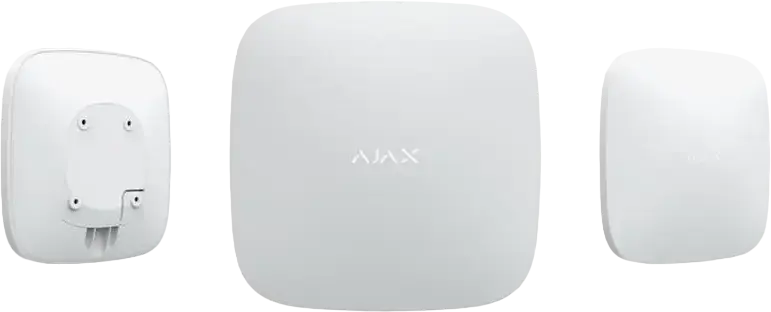 Ajax Hub Intelligent Security Control Panel, Jeweller 868 MHz Radio Technology, Ethernet & 2G, Grade 2 Certification, White, Interior Installation