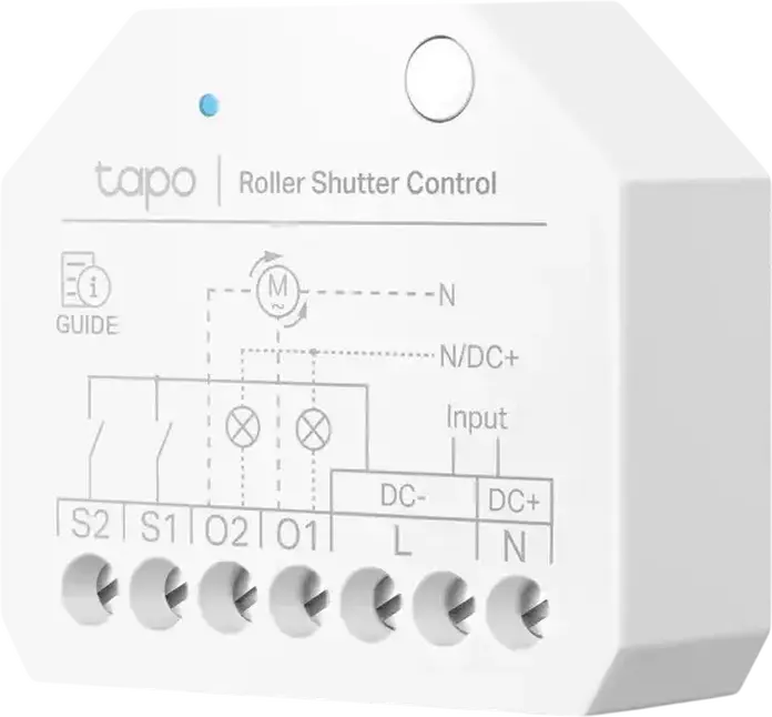 TP-Link Tapo S112 Smart Switch Module, Matter Certified, Dual Relay for Roller Shutters and Lights, Wi-Fi & Bluetooth, Energy Monitoring, White