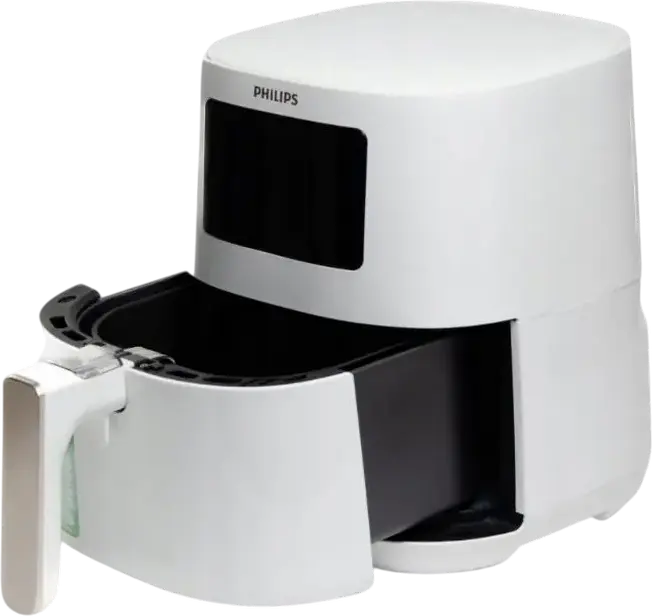 Аэрофритюрница Philips HD9255/30 серии 5000 Connected, 1400 Вт Rapid Air, чаша 4.1 л с антипригарным покрытием, сенсорный дисплей, Wi-Fi, белый