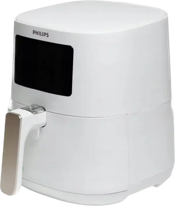 Аэрофритюрница Philips HD9255/30 серии 5000 Connected, 1400 Вт Rapid Air, чаша 4.1 л с антипригарным покрытием, сенсорный дисплей, Wi-Fi, белый