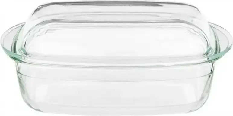 Ardesto AR2409BGB Black Mars Rectangular Borosilicate Glass Baking Dish with Lid, 3+1 Liters, 33x19x13 cm, Thermal Stability -40 to +400 °C, Oven and Dishwasher Safe