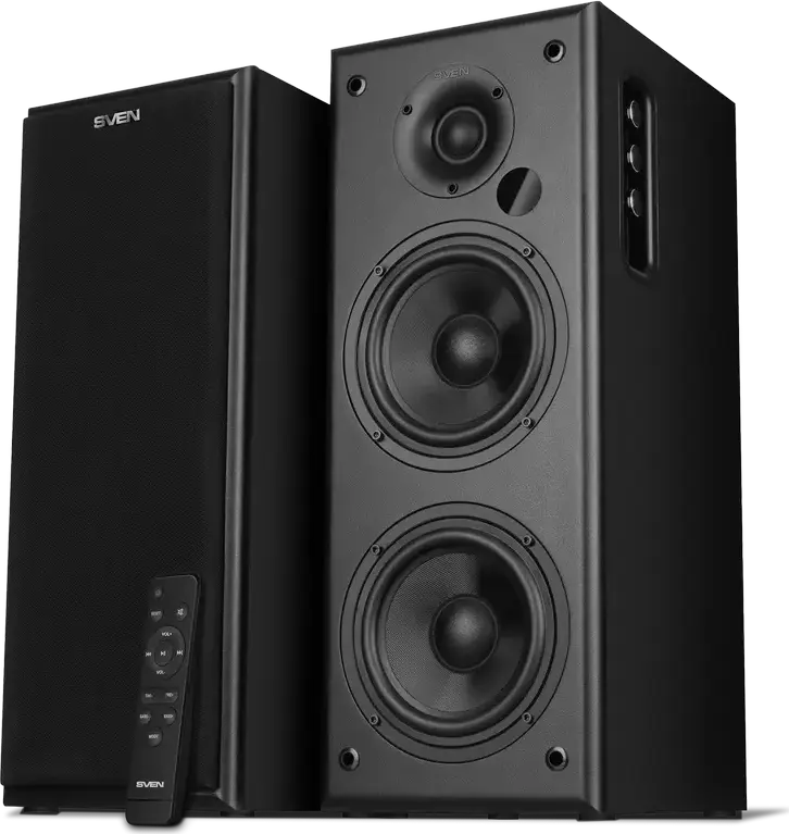 SVEN MC-25 2.0 Multimedia Speaker System, 150W RMS, Bluetooth, HDMI ARC, Optical, 2-Way MDF Wood Cabinet, 5.25" Woofers, Matte Black