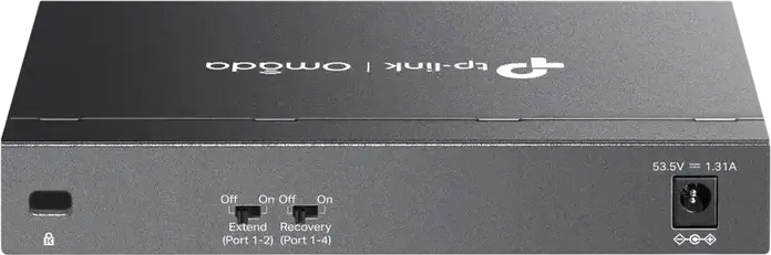 TP-Link DS106GPP Omada Unmanaged Gigabit Desktop PoE Switch, 6-Port 10/100/1000Mbps, 1x PoE++ 60W, 3x PoE+ 30W, 64W Total Budget, 250m Range