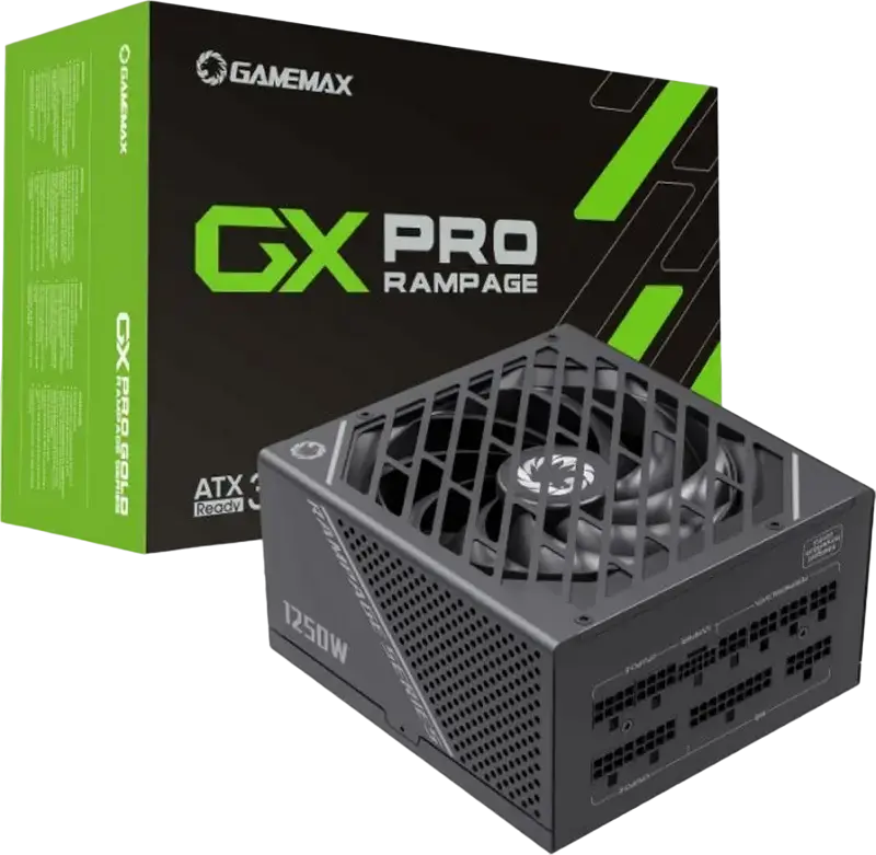 Sursa Alimentaie ATX Gamemax GX PRO 1250W Fully Modular, 80 Plus Platinum, ATX 3.1 PCIe 5.1 12V-2x6, Condensatori Japonezi, Protectii Multiple, Eficienta Ridicata