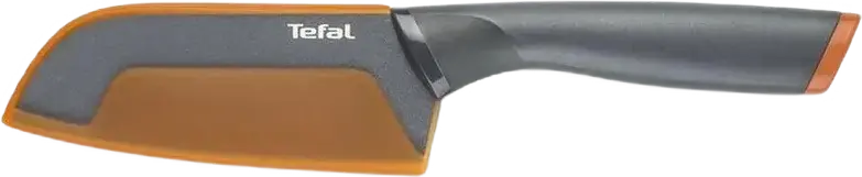 Tefal Fresh Kitchen K1220104 Santoku Knife, 12 cm Stainless Steel Blade with Titanium Non-Stick Coating, Ergonomic Soft Touch Handle, Grey