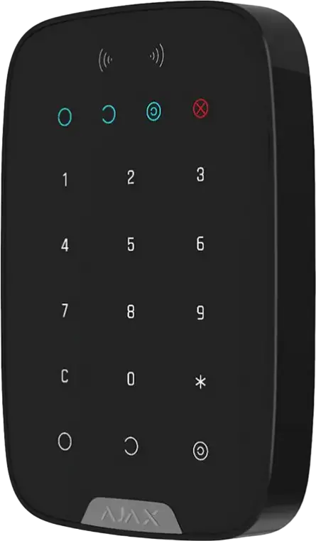 Tastatură tactilă fără fir Ajax KeyPad, Negru