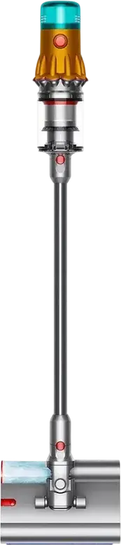 Aspirator Vertical fara Fir Dyson V12s Detect Slim Submarine, Aspirare Umeda si Uscata, Putere 140 AW, Filtrare HEPA, Ecran LCD, Argintiu/Yellow Nickel