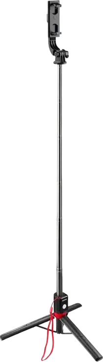 Hama Fancy Stand 110 II Stick Selfie si Trepieda 2-in-1, Telecomanda Bluetooth 5.3 BRS5, Lungime Maxima 110 cm, Aluminiu, Negru
