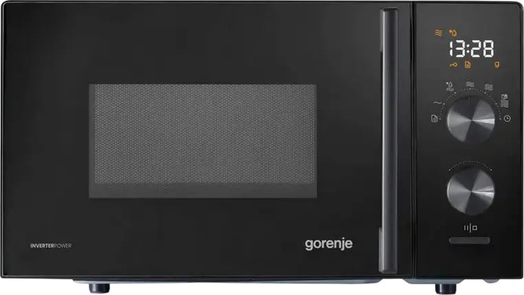 Cuptor cu microunde solo Gorenje MO20AE1B5, Capacitate 20L, Putere 800W, Tehnologie InverterPower, 20 Programe Automate, Display Digital, Negru