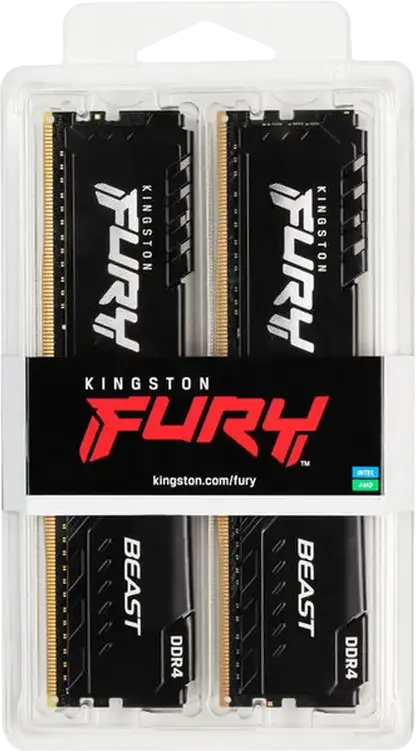 Memorie RAM Kingston FURY Beast, DDR4 SDRAM, 3600 MHz, 16GB, KF436C17BBK2/16