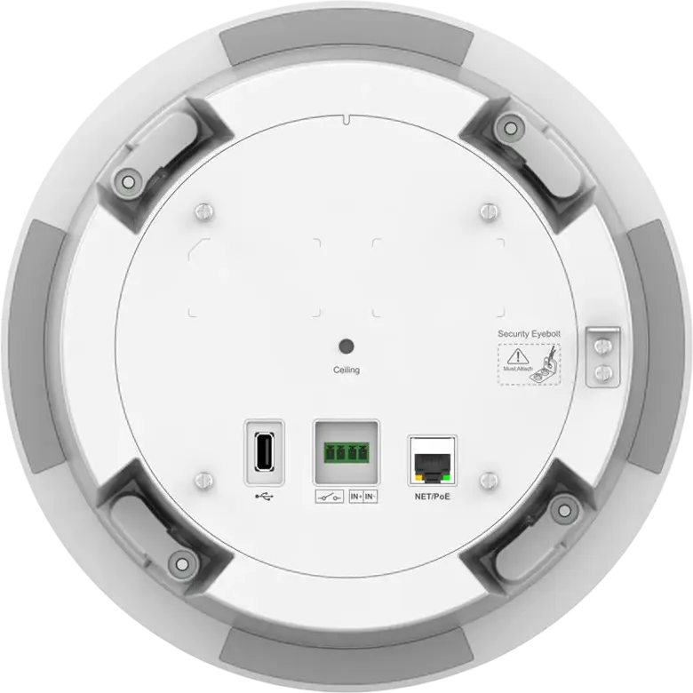 Grandstream GSC3506 1-Way Public Address SIP Speaker, 30W High-Fidelity HD Audio, PoE, Ceiling Mount, White ABS Plastic, 110Hz-20kHz