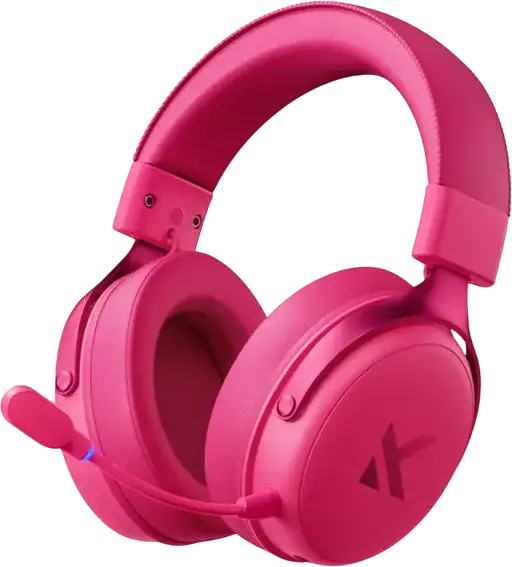 Casca Gaming MCHOSE V9 Pro, Rose Red, Wireless Tri-mod 2.4GHz Bluetooth Cablat, Sunet Surround 7.1, Difuzoare Neodim 53mm, Microfon AI Noise-Canceling, Baterie 250h