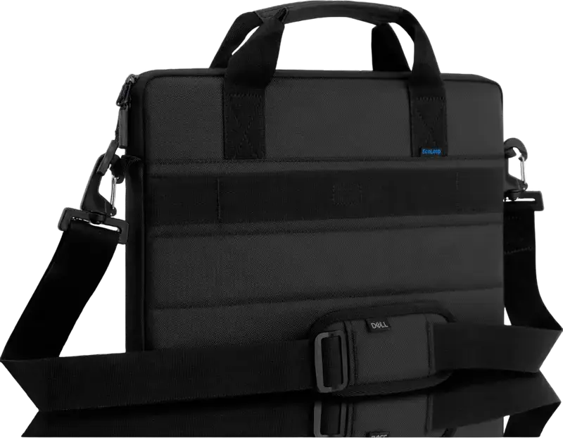 Husa Laptop Dell Pro Plus EcoLoop Sleeve CV5423 pentru laptopuri de pana la 14 inch, Plastic Reciclat, Rezistenta la intemperi, Neagra, cu Curea