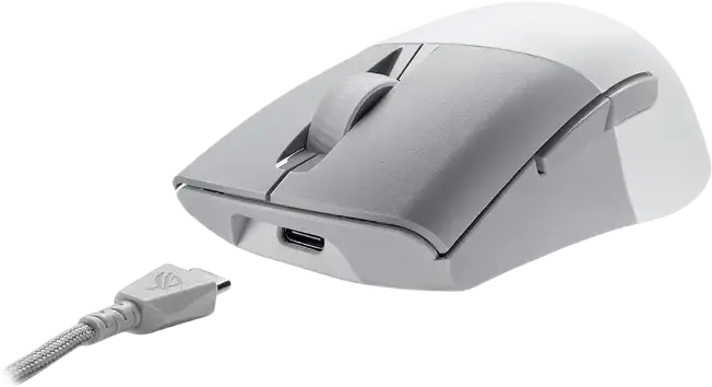 ASUS ROG Keris Wireless AimPoint Gaming Mouse, 36,000 DPI Optical Sensor, Tri-mode Connectivity SpeedNova, 70M Mechanical Switches, RGB AURA Sync, Color: Black