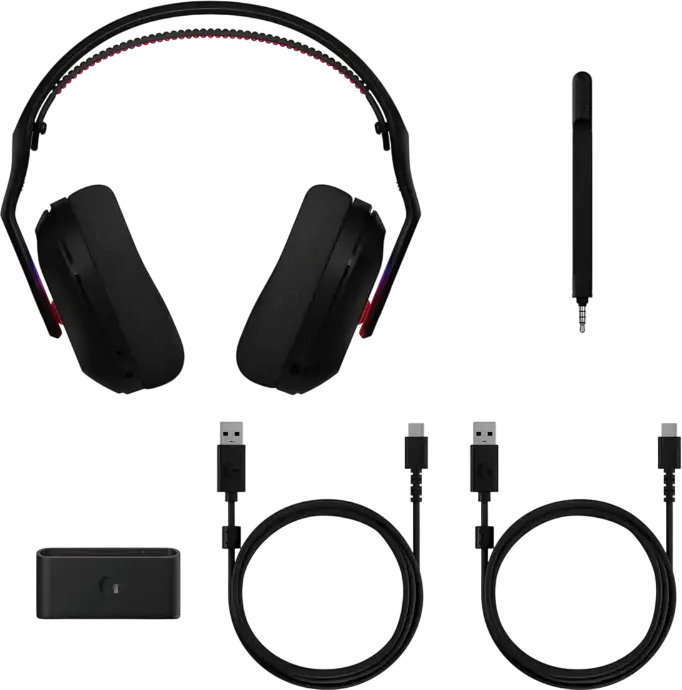 Casca Gaming Wireless Logitech G ASTRO A20 X Lightspeed, Drivere PRO-G 40mm, Microfon BLUE VO!CE, RGB, PLAYSYNC, Xbox Series X|S, PS5, PC, Switch, Negru