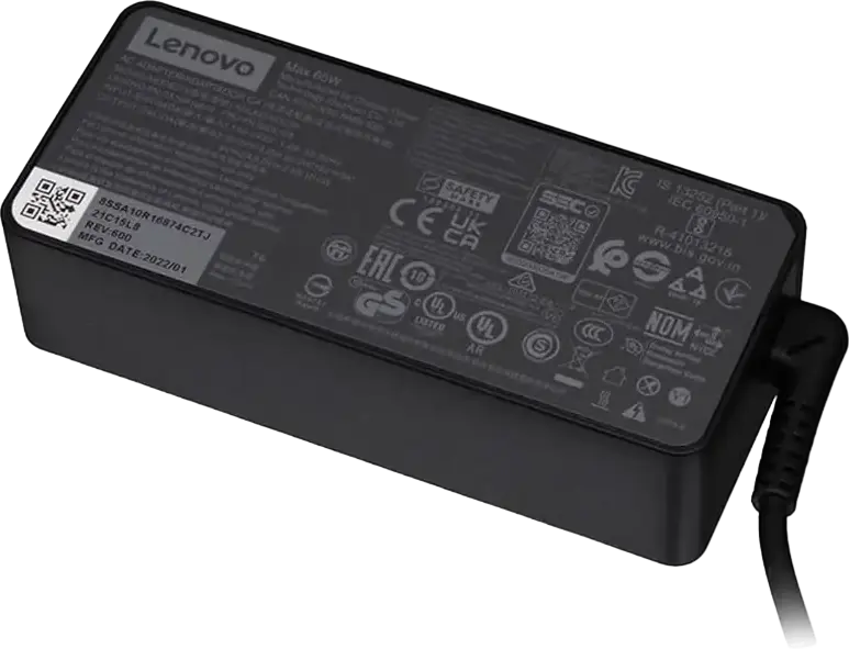 Lenovo GX20P92529 65W USB Type-C AC Adapter Power Supply, 20V 3.25A, 100-240V, Black, includes EU Power Cable