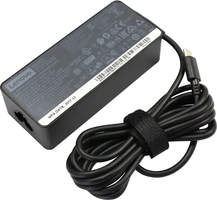 Lenovo GX20P92529 65W USB Type-C AC Adapter Power Supply, 20V 3.25A, 100-240V, Black, includes EU Power Cable