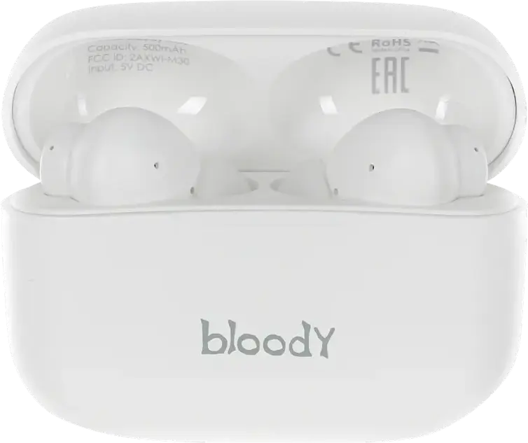 Casca Bloody M30 True Wireless Stereo TWS, Drivere M.O.C.I. din Fibra de Carbon 10mm, Bluetooth v5.0, Rezistenta IPX4, Cutie Aluminiu, USB Type-C