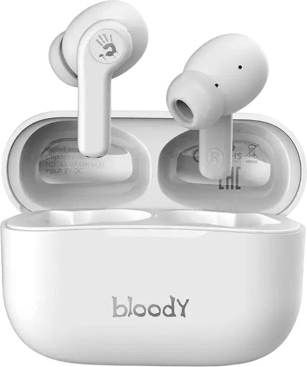 Casca Bloody M30 True Wireless Stereo TWS, Drivere M.O.C.I. din Fibra de Carbon 10mm, Bluetooth v5.0, Rezistenta IPX4, Cutie Aluminiu, USB Type-C