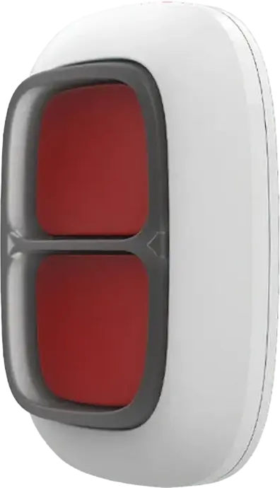 Buton de Panica Wireless Ajax DoubleButton, Protocol Jeweller, Raza 1300m, Protectie IP55, Activare prin Apasare Simultana, Alb