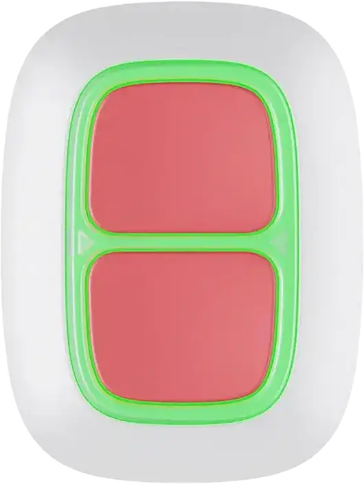 Buton de Panica Wireless Ajax DoubleButton, Protocol Jeweller, Raza 1300m, Protectie IP55, Activare prin Apasare Simultana, Alb