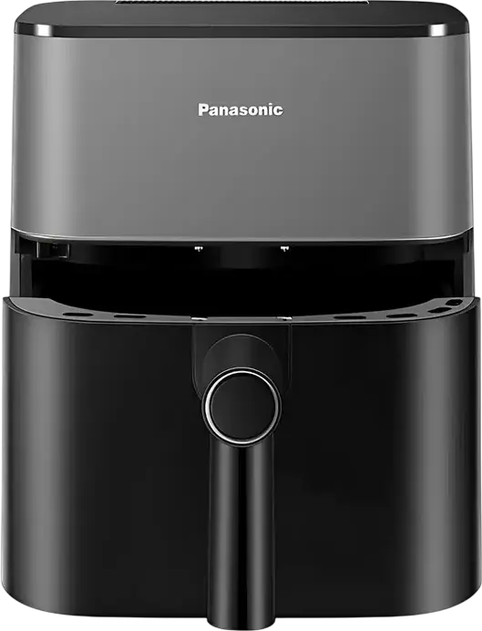 Panasonic NF-CC500SXE Air Fryer, 1450W, 5L Non-stick Basket, 360 Airflow, 11 Pre-set Programs, Steam Function, Electronic Display, Grey