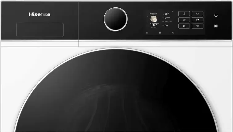Masina de spalat rufe Hisense WF5I8043BWF cu incarcare frontala, 8kg, Motor Inverter, 1400 rpm, Clasa Energetica A, Curatare cu Aburi, ConnectLife, Alb
