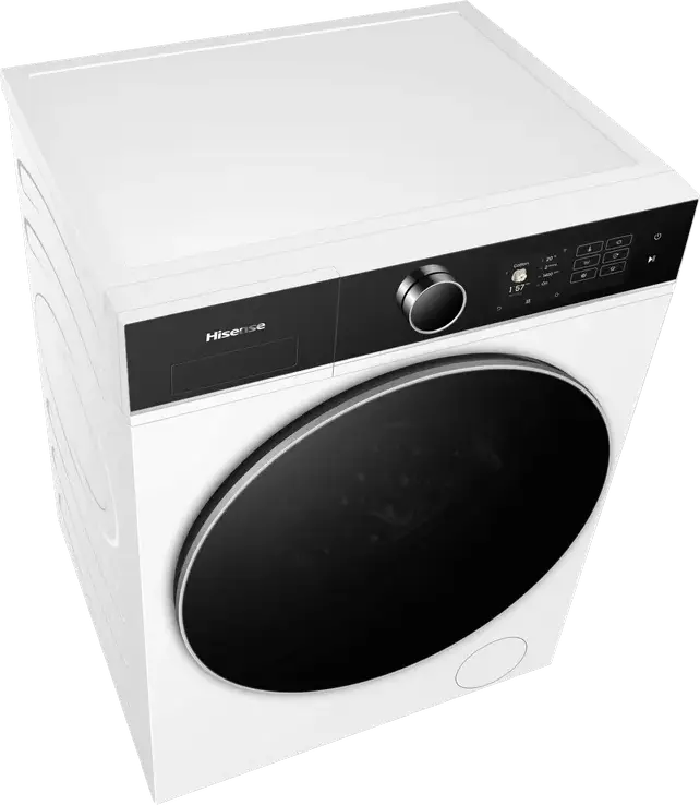 Masina de spalat rufe Hisense WF5I8043BWF cu incarcare frontala, 8kg, Motor Inverter, 1400 rpm, Clasa Energetica A, Curatare cu Aburi, ConnectLife, Alb