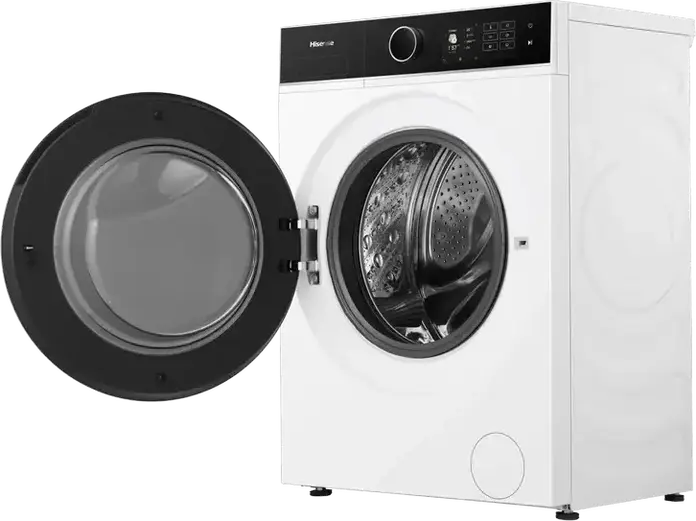 Masina de spalat rufe Hisense WF5I8043BWF cu incarcare frontala, 8kg, Motor Inverter, 1400 rpm, Clasa Energetica A, Curatare cu Aburi, ConnectLife, Alb