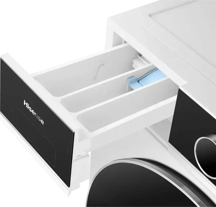 Masina de spalat rufe Hisense WF5I8043BWF cu incarcare frontala, 8kg, Motor Inverter, 1400 rpm, Clasa Energetica A, Curatare cu Aburi, ConnectLife, Alb