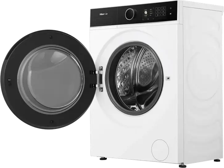 Masina de spalat rufe Hisense WF5I8043BWF cu incarcare frontala, 8kg, Motor Inverter, 1400 rpm, Clasa Energetica A, Curatare cu Aburi, ConnectLife, Alb