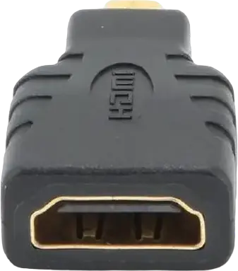 Cablexpert A-HDMI-FD HDMI Female to Micro-HDMI Male Adapter, Gold Plated Contacts, Black