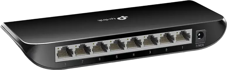 TP-Link TL-SG1008D 8-Port Gigabit Unmanaged Desktop Switch, 10/100/1000 Mbps RJ45, Green Ethernet Energy Efficient, Plug and Play, Black ABS Plastic