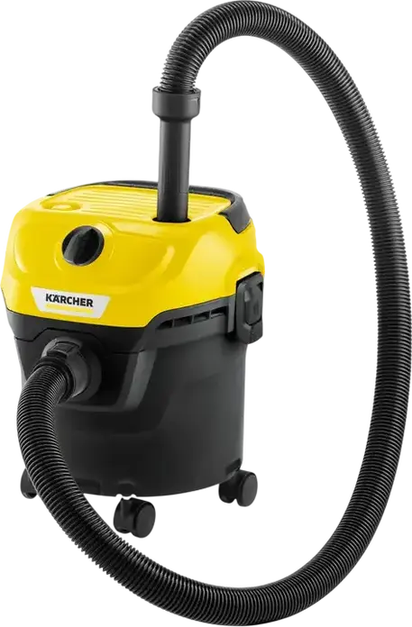 Aspirator Karcher WD 1 pentru Umed și Uscat, 850W, Rezervor 12L, Funcție de Suflare, cu Duză pentru Podele, Spații Înguste și Auto, Galben/Negru