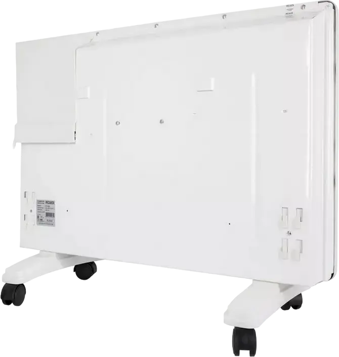 Resanta OK-2000E Convector Heater, 2000W, Monolithic Heating Element, Electronic Control, IP24 Protection, Floor and Wall Mount, White, 25 m² Area