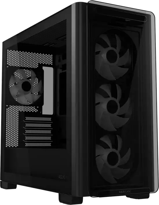 Carcasa ASUS A23 PLUS TG ARGB Micro-ATX Mini-Tower, Negru, Sticla Temperata, 4 Ventilatoare ARGB, Suport Radiatoare 360mm, USB 3.2 Gen2 Type-C, AURA Sync
