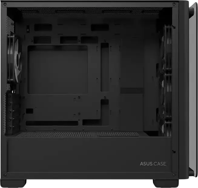 Carcasa ASUS A23 PLUS TG ARGB Micro-ATX Mini-Tower, Negru, Sticla Temperata, 4 Ventilatoare ARGB, Suport Radiatoare 360mm, USB 3.2 Gen2 Type-C, AURA Sync