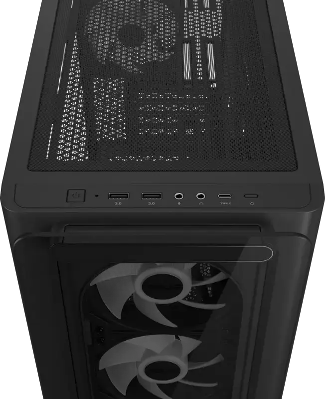 Carcasa ASUS A23 PLUS TG ARGB Micro-ATX Mini-Tower, Negru, Sticla Temperata, 4 Ventilatoare ARGB, Suport Radiatoare 360mm, USB 3.2 Gen2 Type-C, AURA Sync