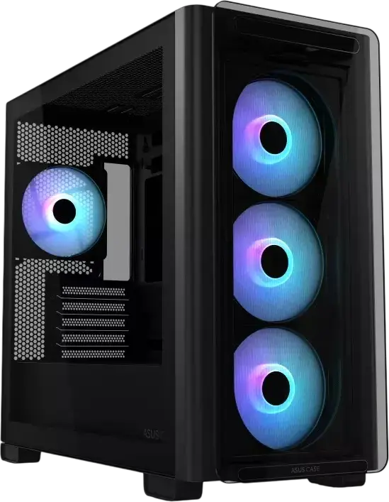Carcasă PC ASUS A23 PLUS TG ARGB, Mini-Tower, Negru