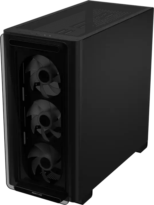Carcasa ASUS A23 PLUS TG ARGB Micro-ATX Mini-Tower, Negru, Sticla Temperata, 4 Ventilatoare ARGB, Suport Radiatoare 360mm, USB 3.2 Gen2 Type-C, AURA Sync