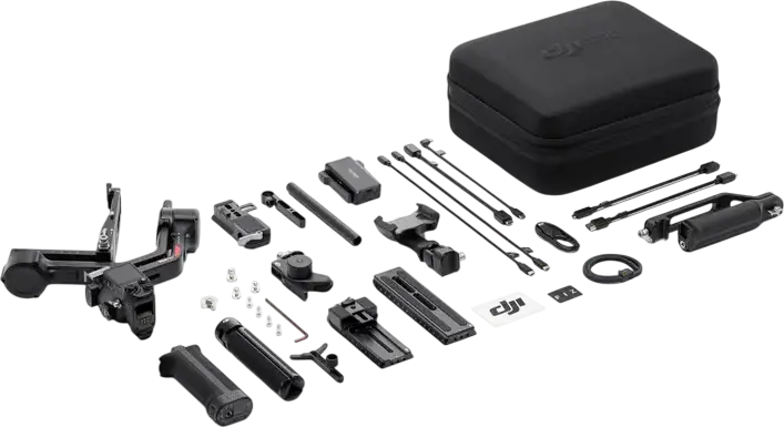 DJI RS 4 Pro Combo Handheld Camera Stabilizer Gimbal, 4.5kg Payload, LiDAR Focus, 13h Runtime, Black