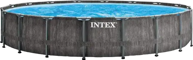 Piscină cu cadru metalic Intex GreyWood Premium, 24311L, Gri închis, 26744