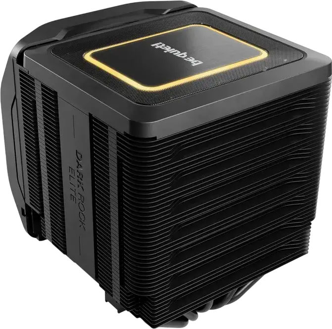 be quiet! Dark Rock Elite CPU Cooler BK037, 280W TDP, Dual Silent Wings PWM Fans, ARGB, 7 Heat Pipes, Intel 1851/1700/1200/115x & AMD AM5/AM4, Black